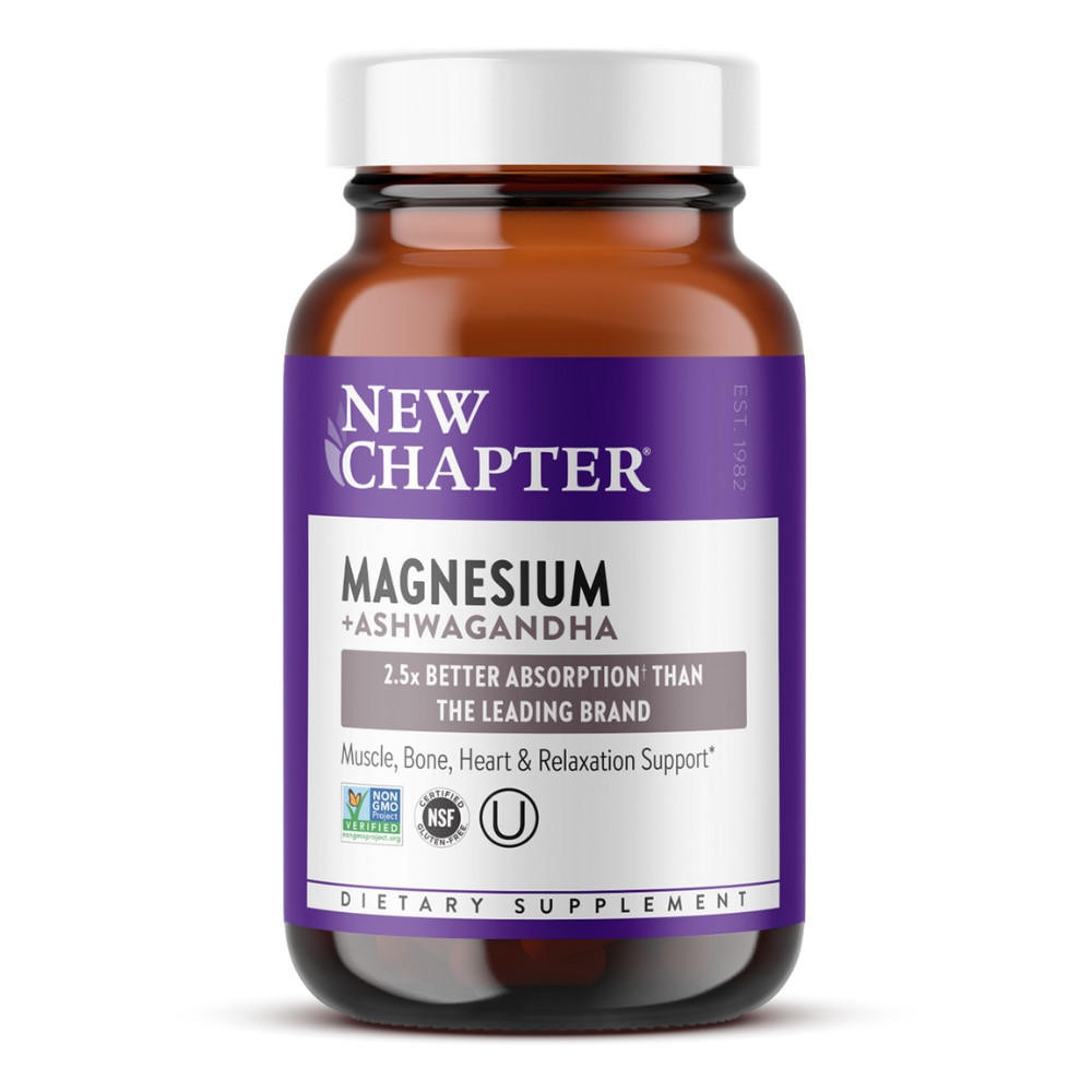 Image of New Chapter Magnesium + Ashwagandha 90 Tablets