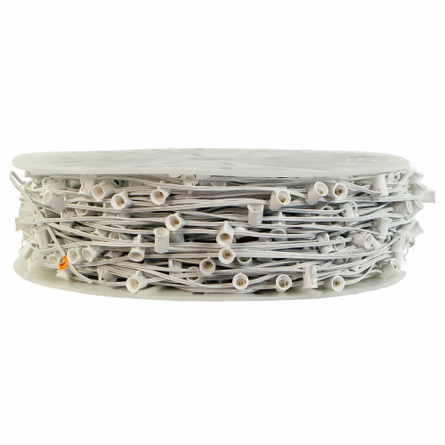 Vickerman Vickerman 1000 foot C7 Socket String with 1000 C7 Sockets on SPT2 18 Gauge White Wire