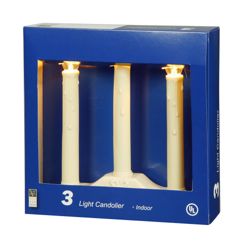 Vickerman Vickerman 3 C7 Light Ivory Candolier Light, 36 inch Lead Cord Christmas Light