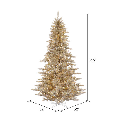  Vickerman Champagne Fir Artificial Christmas Tree 