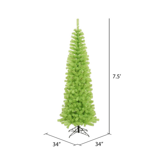 Vickerman Lime Green Pencil Artificial Christmas Tree
