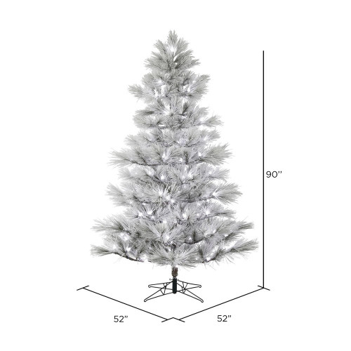 Vickerman Flocked Alder Long Needle Pine Artificial Christmas Series