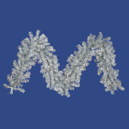 Vickerman Artificial Silver Series Garland
