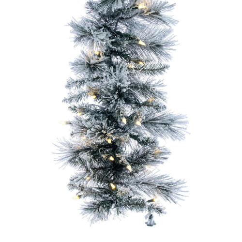 Vickerman Artificial 9 Flocked Jackson Pine Garland