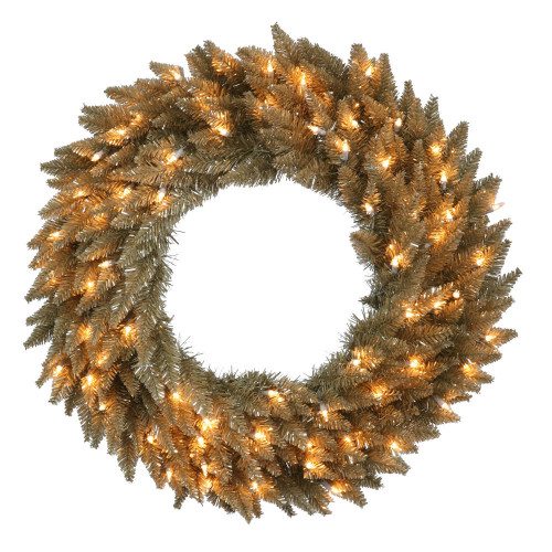 Vickerman Antique Champagne Fir Artificial Christmas Wreath