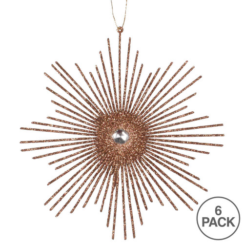  Vickerman 6.5" Glitter Snowflake Burst Ornament 