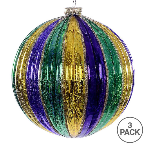 Vickerman Stripe Ball Ornament