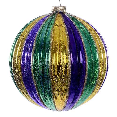  Vickerman Stripe Ball Ornament 