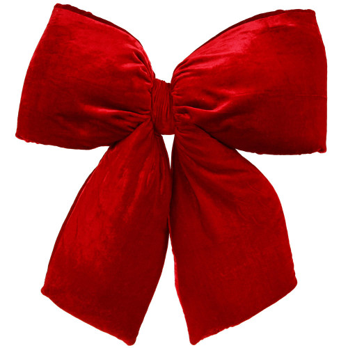 Vickerman Red Velvet Structured Indoor Bow