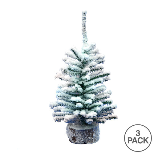  Vickerman Flocked Mini Pine Tabletop Artificial Christmas Tree 