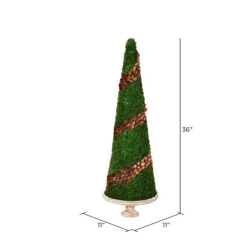  Vickerman Artificial Cone Shape Cedar Tree Pinecone Accents 