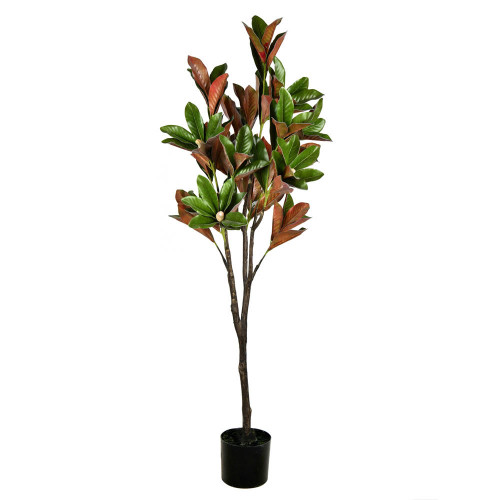  Vickerman Artificial Green Magnolia Tree in Pot 