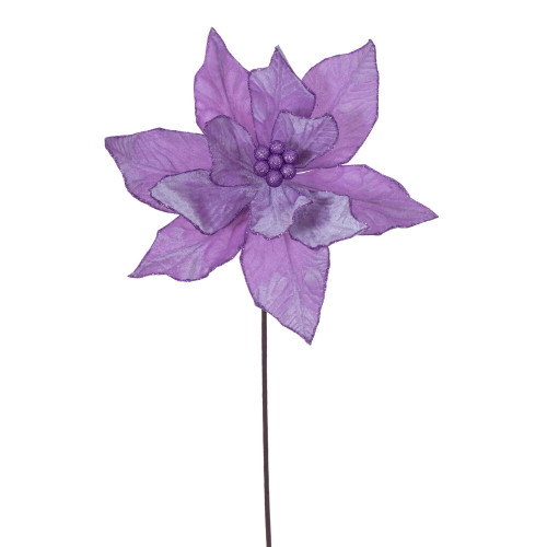 Vickerman 21.5" Lavender Poinsettia Stem