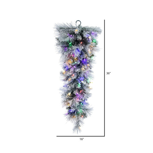  Vickerman Artificial Flocked Jackson Pine TearDrop 