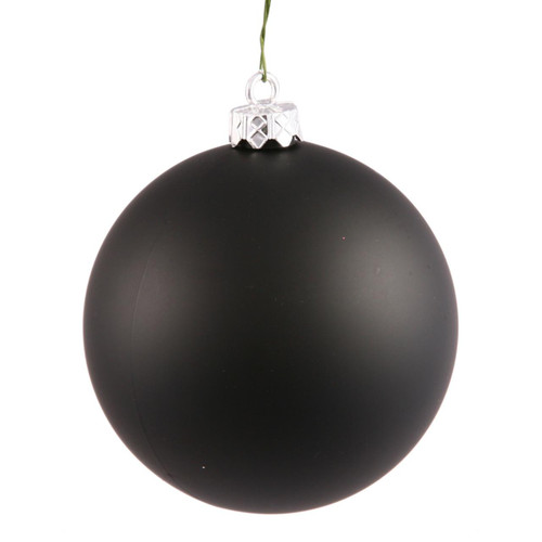  Vickerman 20 inch  Giant Black Matte Ornament. UV resistant and Approved for both Indoor and Outdoor Use. 