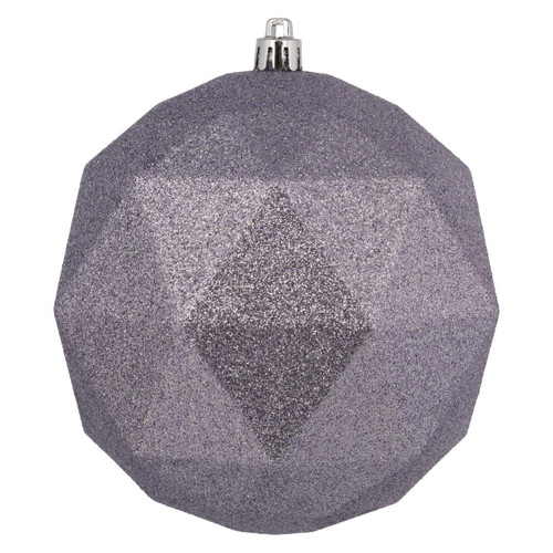  Vickerman 4.75 inch  Lilac Glitter Geo Ball 4/Bg 
