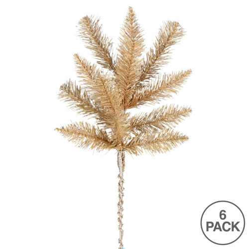  Vickerman Gold Fir Artificial Christmas Spray, 6/pk 