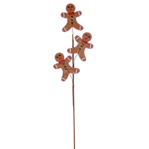 Vickerman 28" Gingerbread Man Spray, 6/bag 