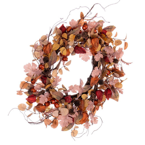  Vickerman Autumn Orange Assorted Maple leaves and Pinecones Collection 