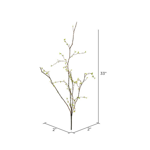  Vickerman Artificial Green Baby Leaf Branch, 2/pack 