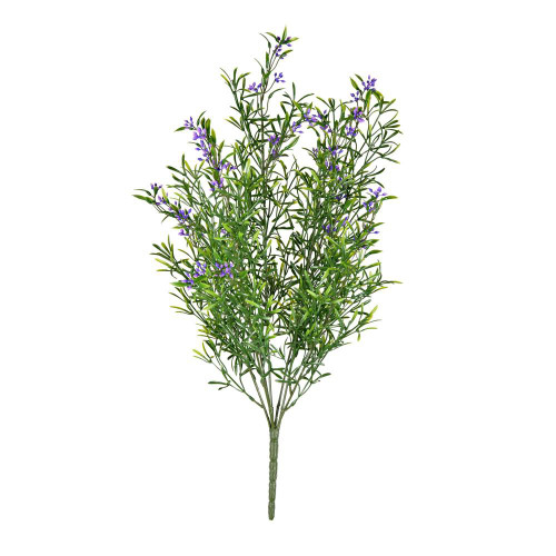  Vickerman Artificial UV Coated Bush with Purple Flowers 