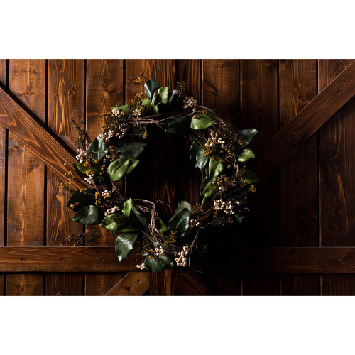  Vickerman Green Magnolia Wreath 