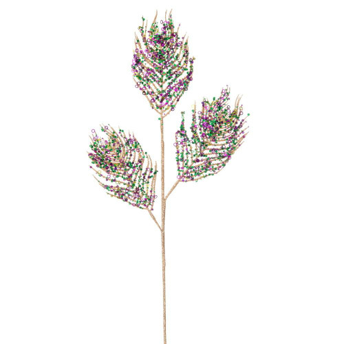 Vickerman 26" Mardi Gras Glitter Spray 3/Bag 
