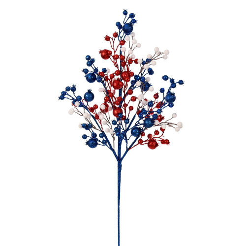 Vickerman 28" Red/White/Blue Berry Spray UV 2/Bag 