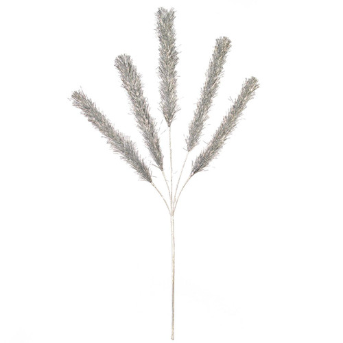Vickerman 31" Silver Tinsel Brush 5Tip Spray 3/Bag 