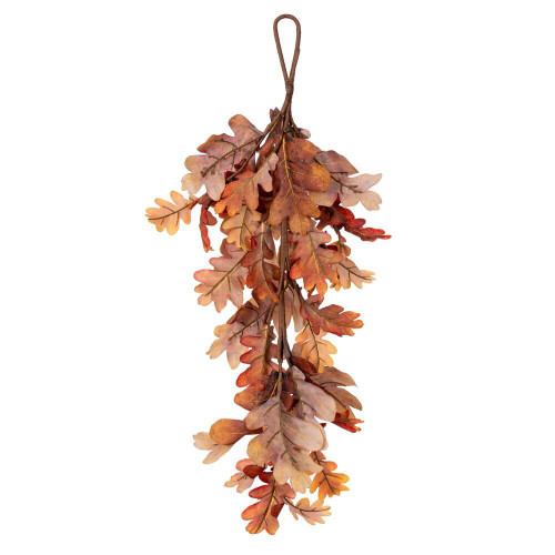  Vickerman Orange Autumn Oak Leaf Teardrop 