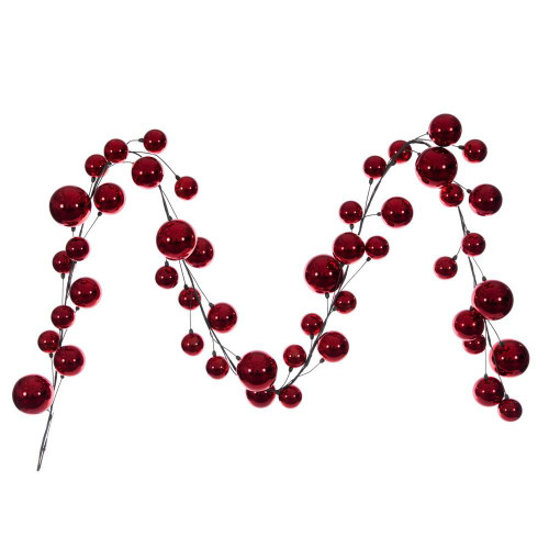 Vickerman 10' Shiny Ball Branch Garland 