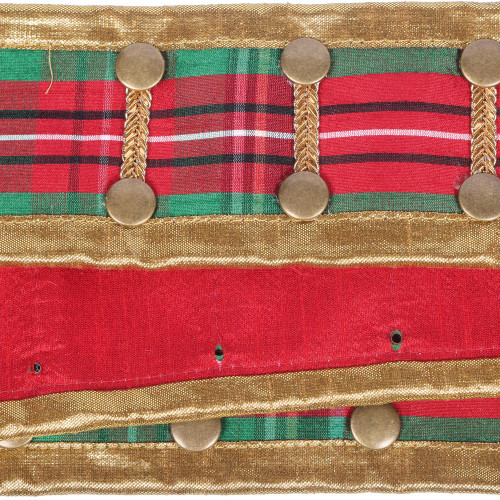  Vickerman 10yd Multi Tartan Nutcracker Button Ribbon 