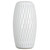 Vickerman Vickerman 13 inch White Frosted Glass Vase This lightly frosted vase is accented with a white diamond pattern Pair this vase with your favorite faux floral for the perfect finishing touch Each vase is slightly unique because each piece is hand bl