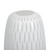 Vickerman Vickerman 13 inch White Frosted Glass Vase This lightly frosted vase is accented with a white diamond pattern Pair this vase with your favorite faux floral for the perfect finishing touch Each vase is slightly unique because each piece is hand bl