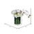 Vickerman 11 inch Artificial White Orchid In Glass Pot