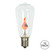 Vickerman Vickerman ST40 Incandescent Clear Flicker Flame E17 Medium Base Bulb, Brass Base, UL, 120V, 1 Watt/Bulb 10 Pack
