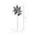 Vickerman Vickerman 20 inch Silver Pointed Pearl Poinsettia Artificial Christmas Stem, Pack of 3