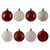 Vickerman Vickerman 2.4 inch White and Red 4-Finish Ball Ornament Assortment, 24 per Box