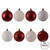 Vickerman Vickerman 2.4 inch White and Red 4-Finish Ball Ornament Assortment, 24 per Box