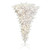  Vickerman 5.5' x 38" White Upside Down Artificial Christmas Tree 