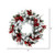 Vickerman Flocked Red and Silver Artificial Wreaths