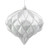  Vickerman 5.7" Matter-Glitter Diamond Onion Ornament 