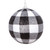  Vickerman White Black Plaid Glitter Ball Ornament 