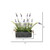  Vickerman Artificial Lavender Flower Fern in Iron Pot 