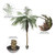  Vickerman Artificial Potted Pheonix Palm Tree 