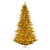  Vickerman 7.5 foot  x 52 inch  Gold Tinsel Artificial Christmas Tree with Dura-Lit Warm White LED Lights. 