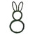  Vickerman 26 inch  Artificial Green Rabbit Shape Wreath. Features green foliage on a grapevine base. 