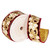  Vickerman 2.5 inch X5YD Burgundy/Gold Trim Wired Edge Christmas Ribbon. 