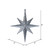  Vickerman 8 inch  Pewter Iridescent Glitter Bethlehem Star Christmas Ornament, 4 per Box 