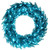  Vickerman 30 inch  Aqua Tinsel Artificial Pre-Lit Wreath with 100 Aqua LED Mini Lights 